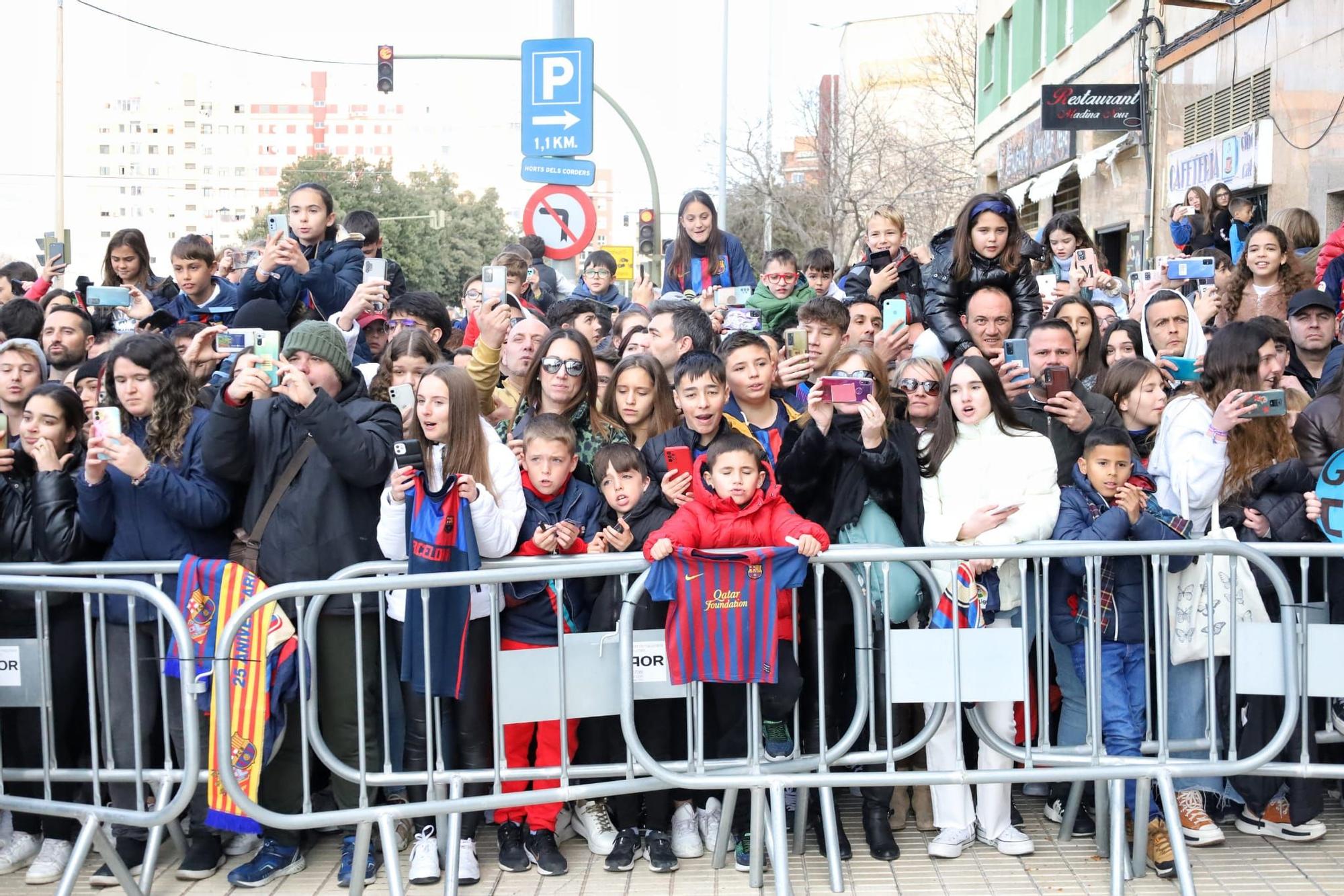 Llegada del Barcelona a Castelló para jugar contra el Villarreal