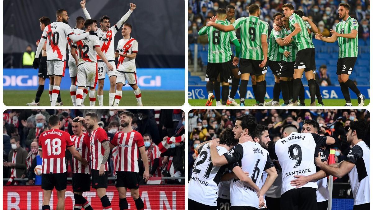 Rayo, Betis, Athletic y Valencia, los cuatro aspirantes al título