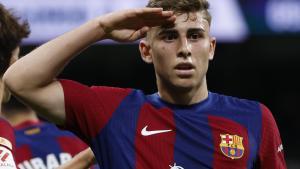 Fermín celebró su gol ante el Real Madrid