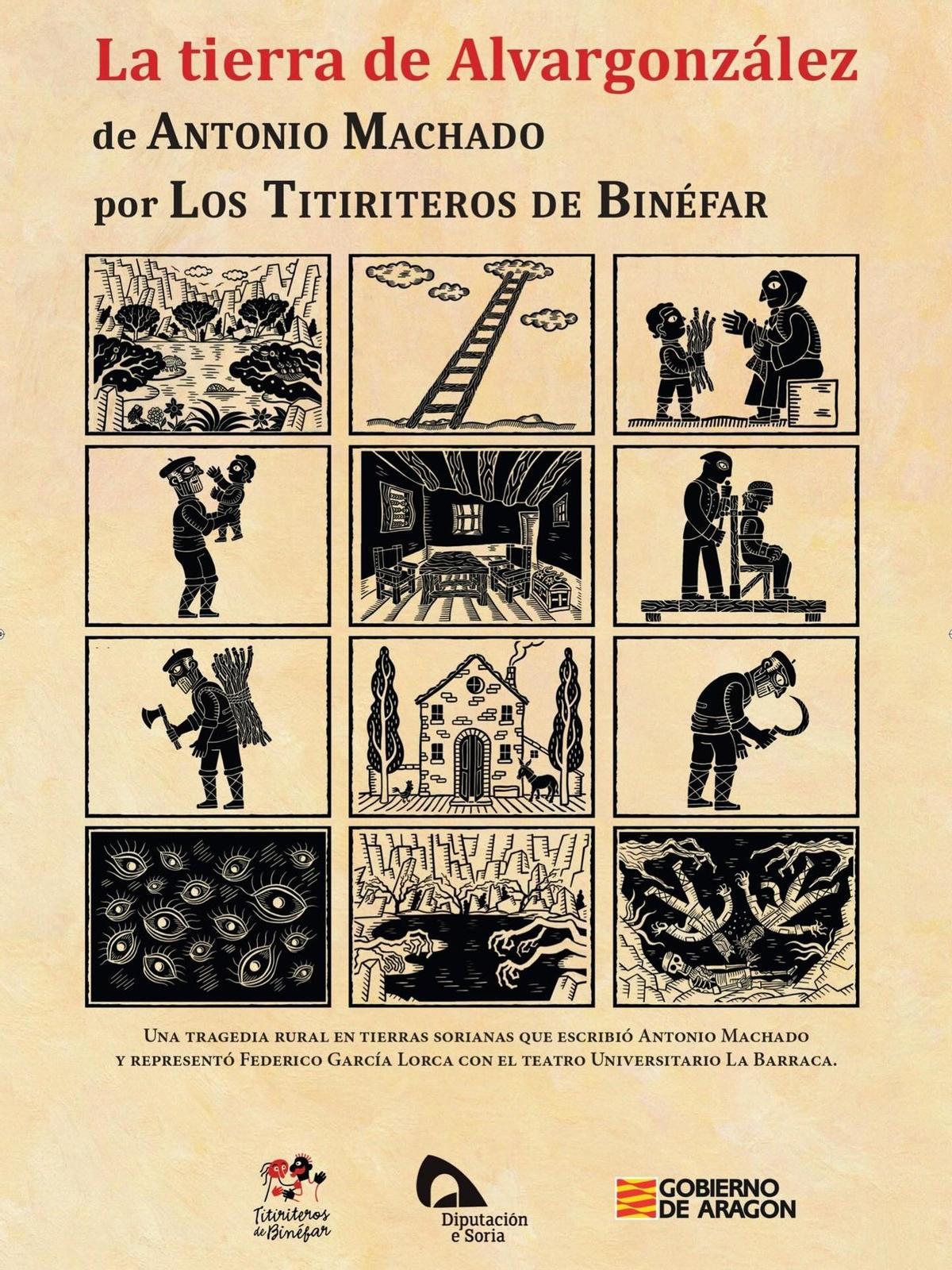El cartel de 'La tierra de Alvargonzález', de Antonio Machado.