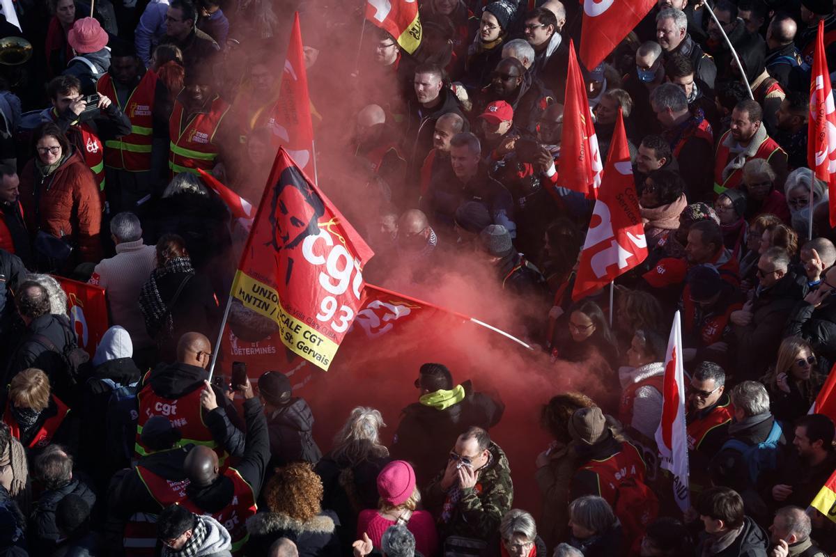 Segundo día de huelgas y manifestaciones en Francia