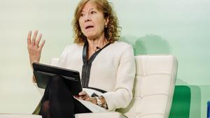 La subgobernadora del Banco de España, Margarita Delgado, interviene en la mesa redonda: ’Los bancos por la descarbonización de la economía’, durante el encuentro Finresp 2023, en el Auditorio Rafael del Pino, a 1 de marzo de 2023, en Madrid (España).