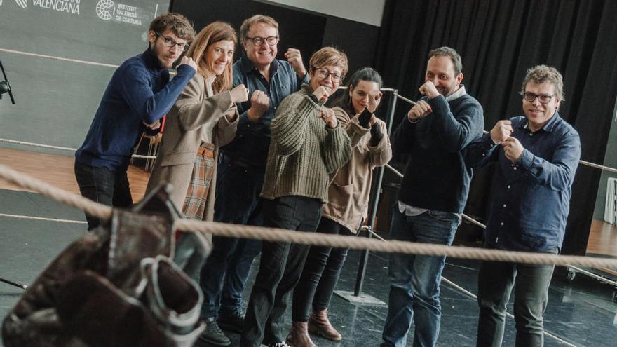 Los «púgiles» participantes en el Torneig de Dramatúrgia.