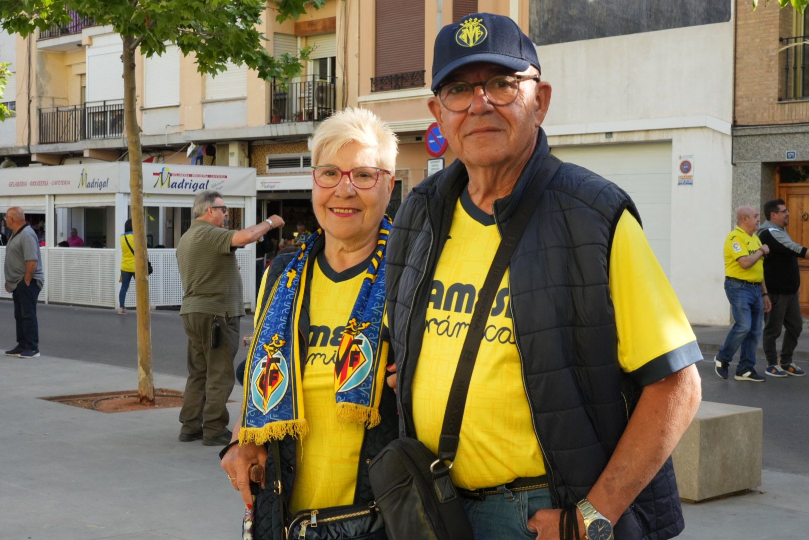 La afición del Villarreal en el partido contra el Espanyol en La Cerámica