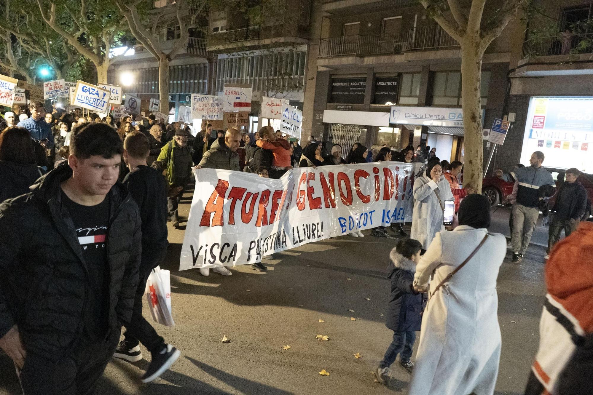 Les imatges de la manifestació a favor de Palestina a Manresa