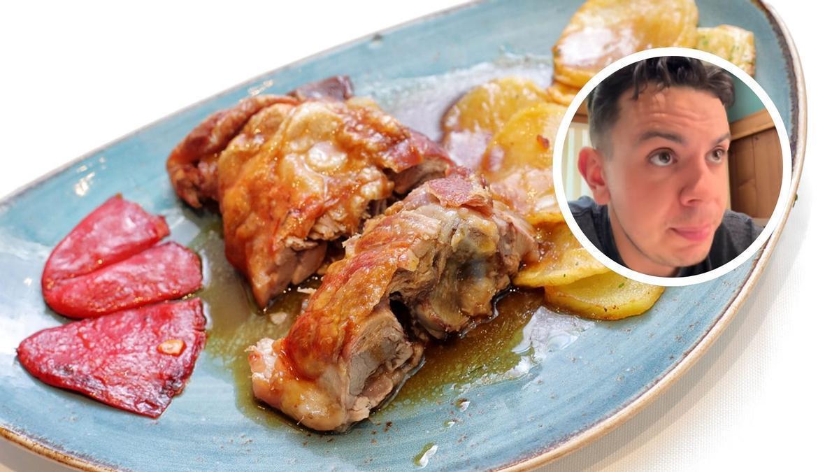 Senén Morán alucinó con el sabor del ternasco de La Rinconada de Lorenzo