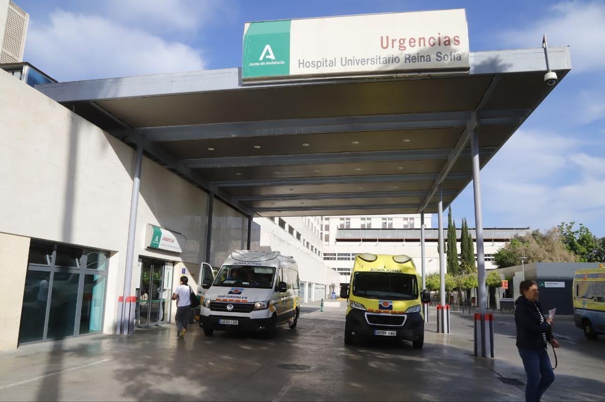 Acceso a las Urgencias del hospital Reina Sofía de Córdoba, ayer martes, el día después del gran apagón