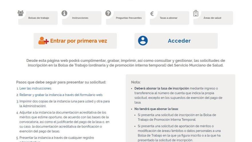5.500 profesionales de las bolsas de trabajo del SMS se registran en la  nueva web - La Opinión de Murcia