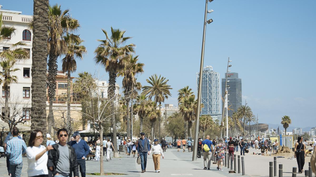 Paseo marítimo de la Barceloneta, considerado Espacio de Gran Afluencia (EGA).