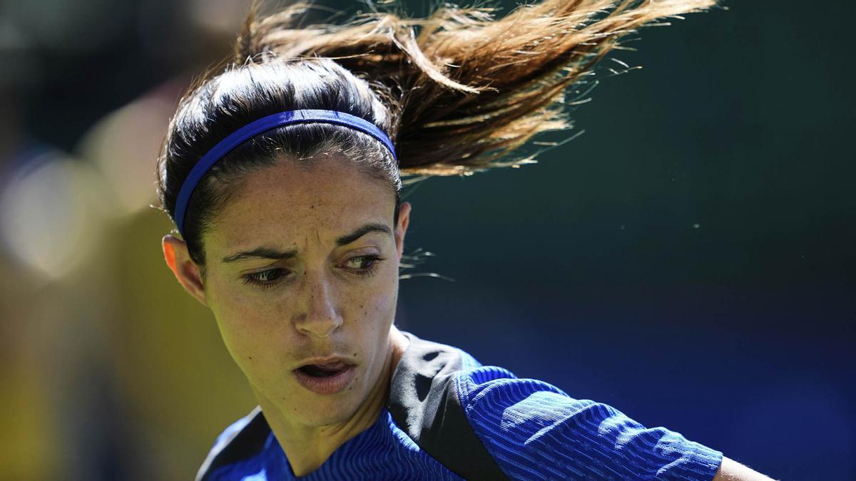 El FC Barcelona femenino durante el entrenamiento de este viernes en Lisbo para disputar mañana la final de la Liga de Campeones femenina contra el Arsenal
