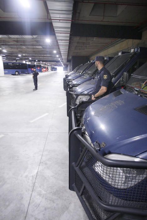 L'estació del TAV a Girona, blindada pels cossos policials