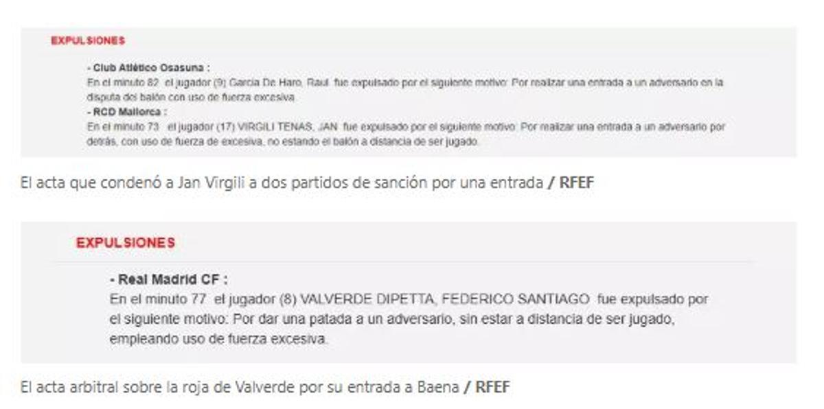 Las actas de las expulsiones de Virgili y Valverde.