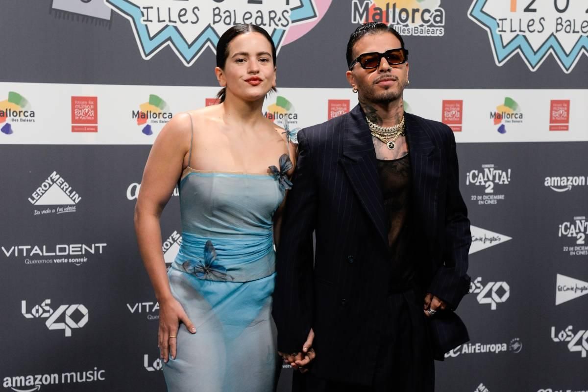 Rosalía y Rauw Alejandro por primera vez juntos en una alfombra roja