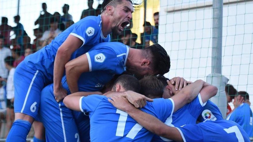 Instantánea de celebración durante un partido del conjunto paleño.