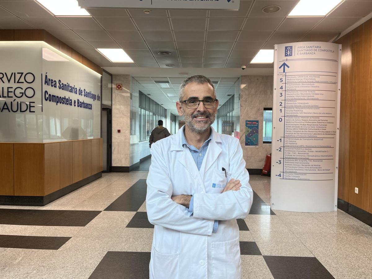 José Gómez Rial, fotografiado en el CHUS.