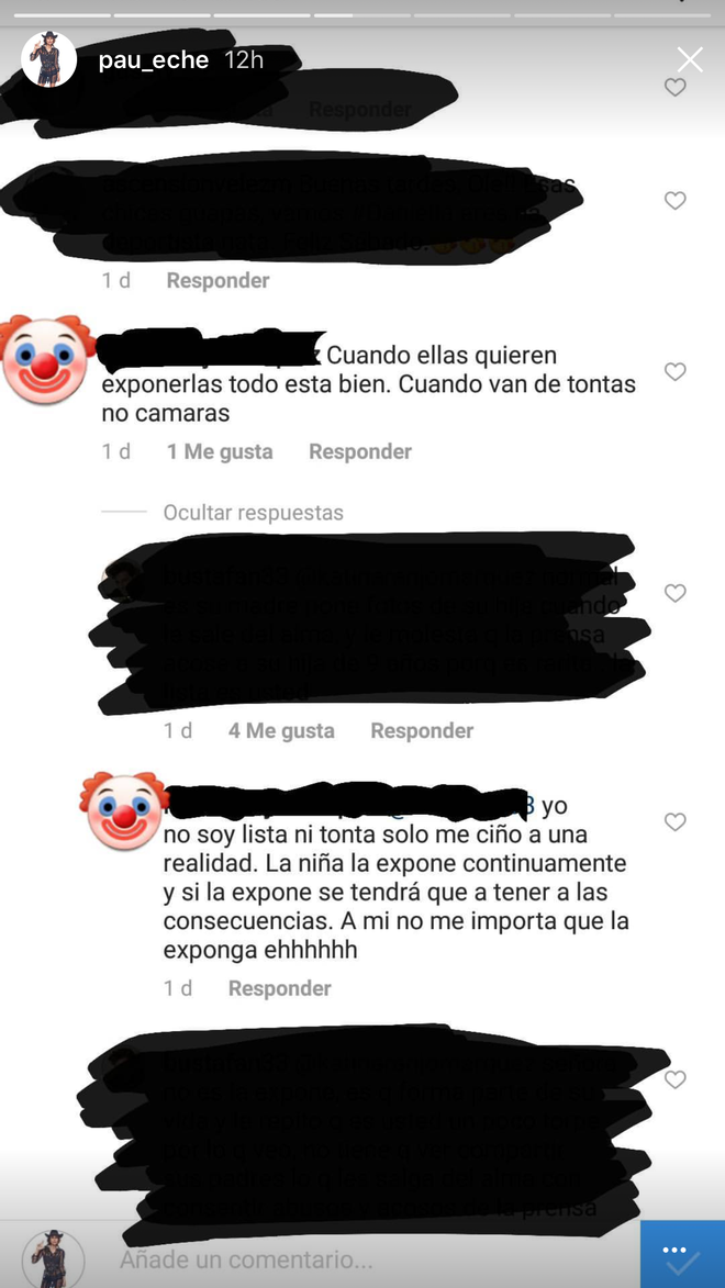 Comentarios Instagram Paula Echevarría