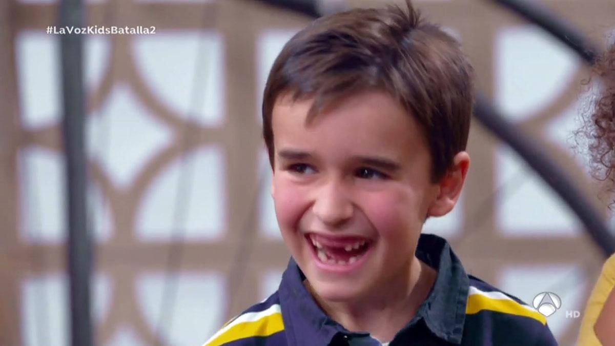 Daniel, de 7 años, en ’La voz kids’.