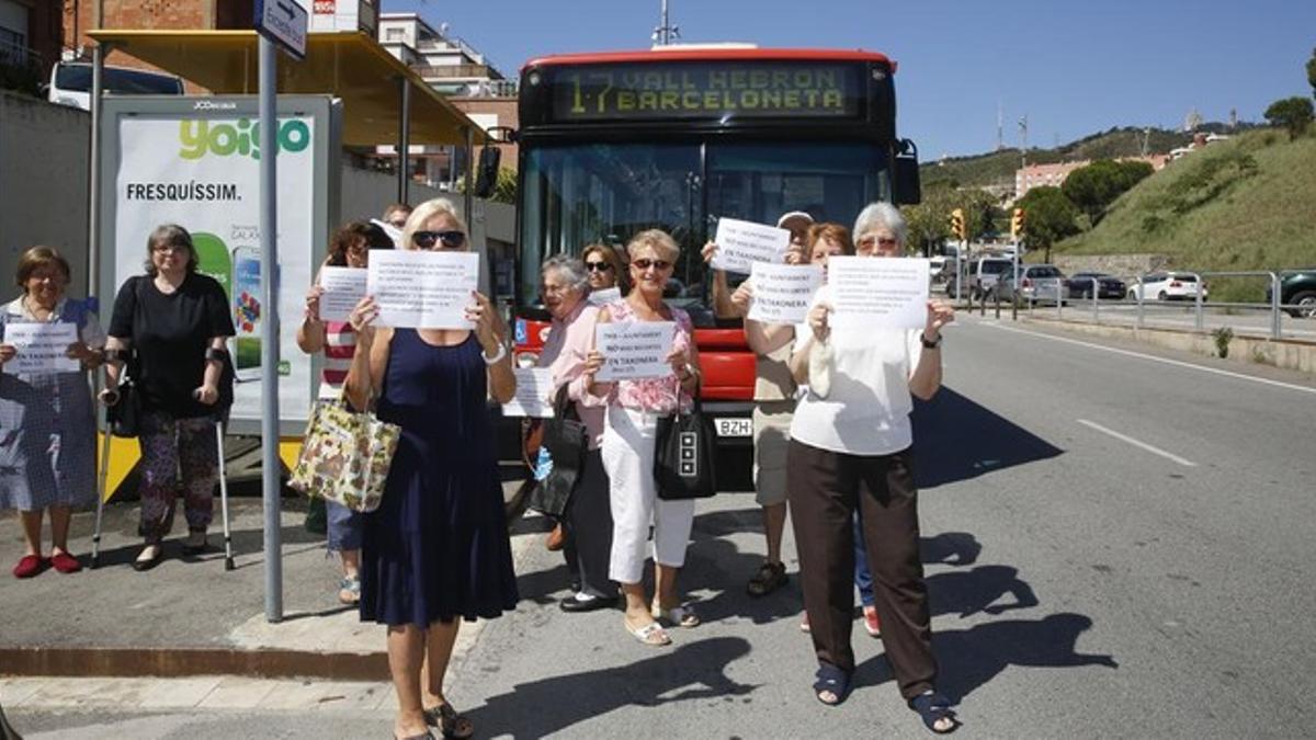 Protesta de los vecions de la Teixonera, la semana pasada.