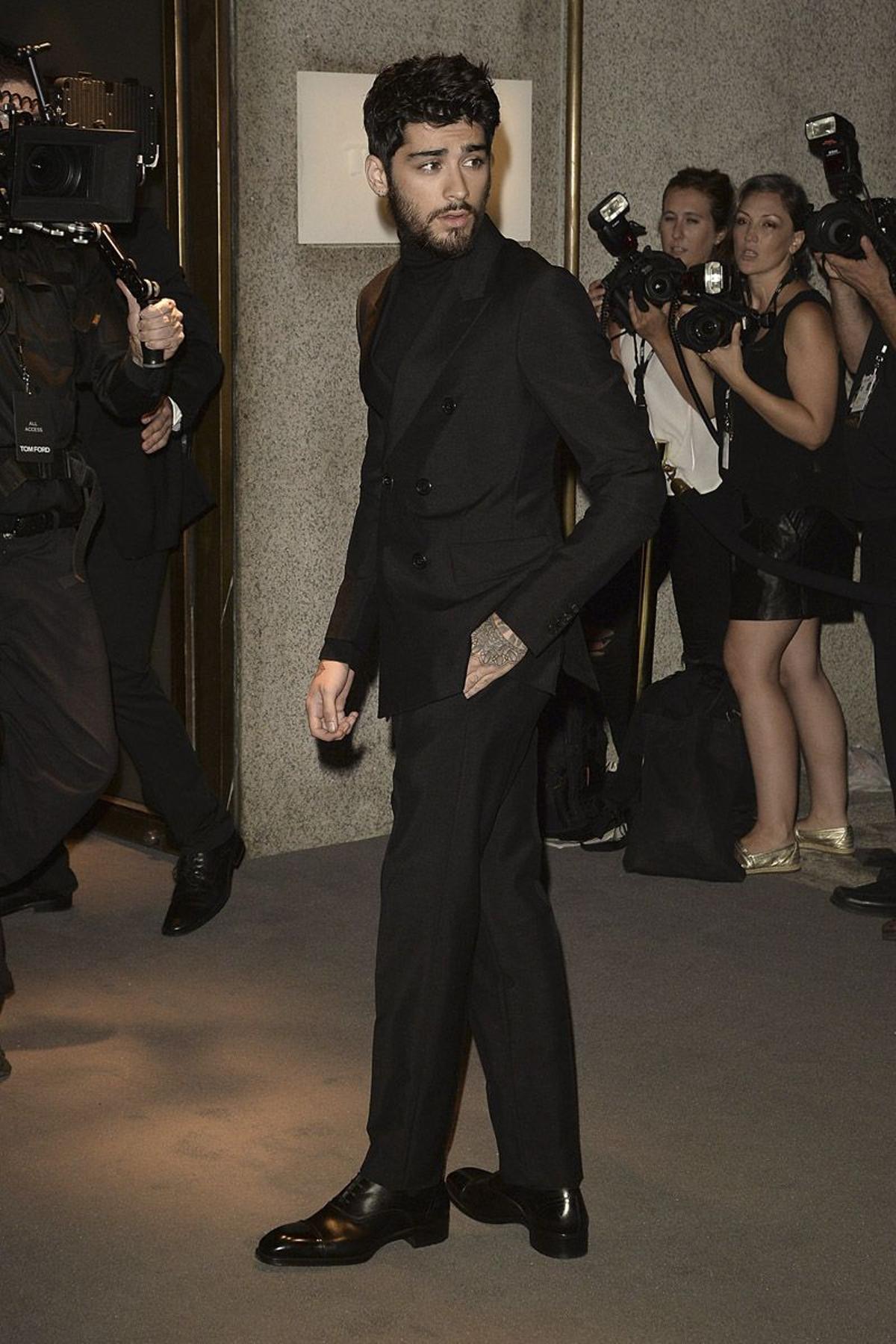 Zayn Malik en el desfile de Tom Ford en Nueva York