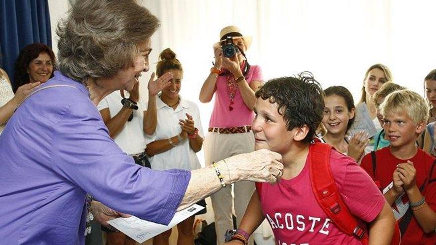 Froilán, con la Reina, el pasado verano.