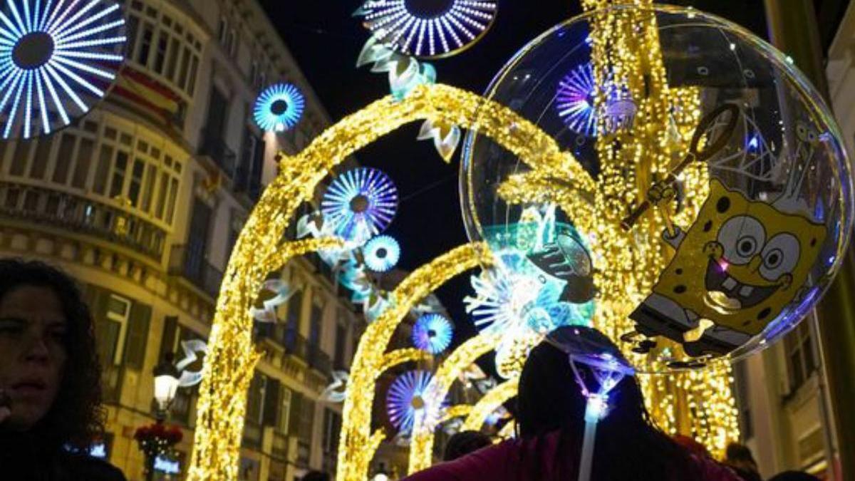 Luces de Navidad en Larios.