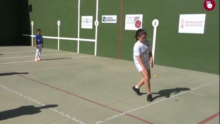Fase final dels XLI Jocs Esportius de la Comunitat Valenciana en frontó individual femení.