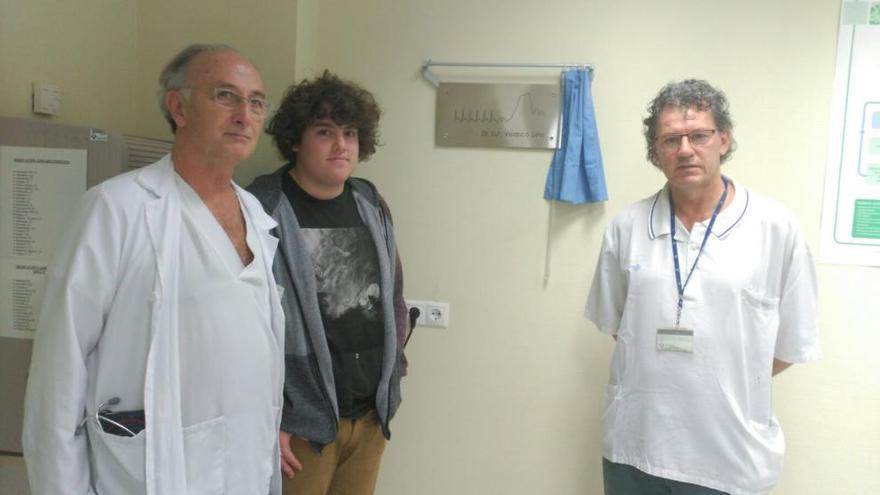 El acto de homenaje en el hospital Valle del Nalón.