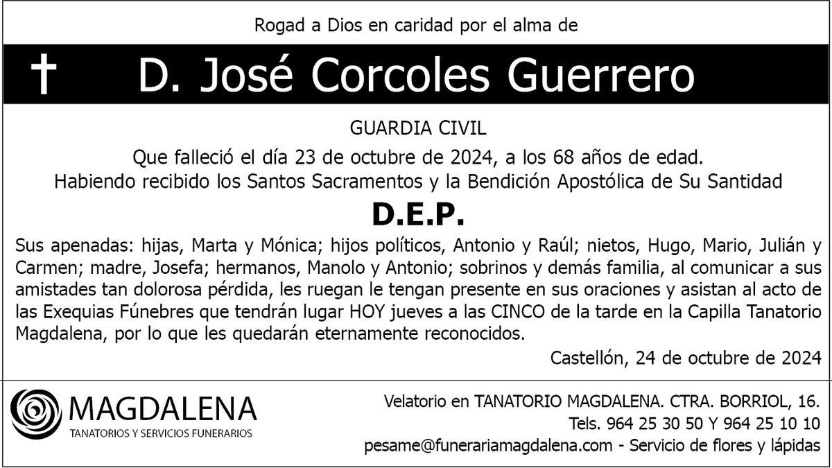 D. José Corcoles Guerrero