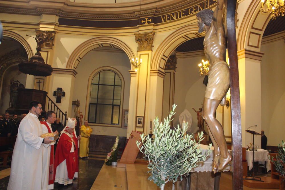 La presencia de Antonio Cañizares en la procesión y misa previa del Cristo de los Afligidos
