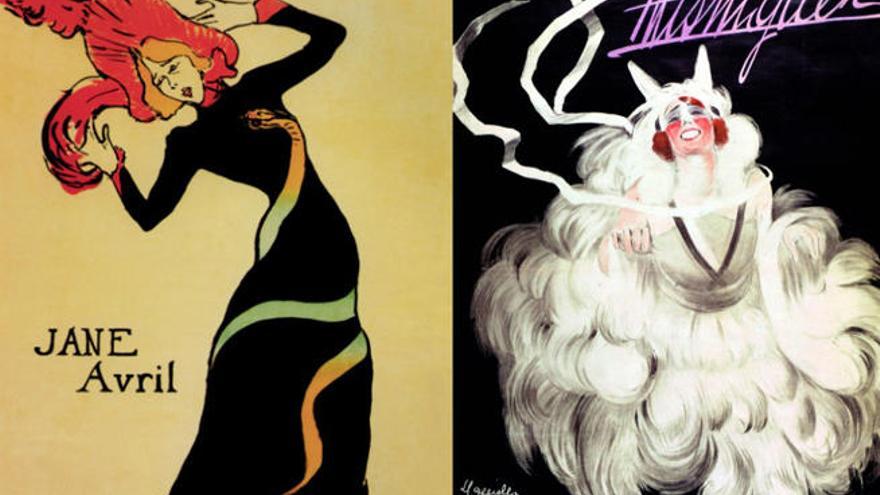 Pintura de Henri de Toulouse-Lautrec y póster de Leonetto Cappiello