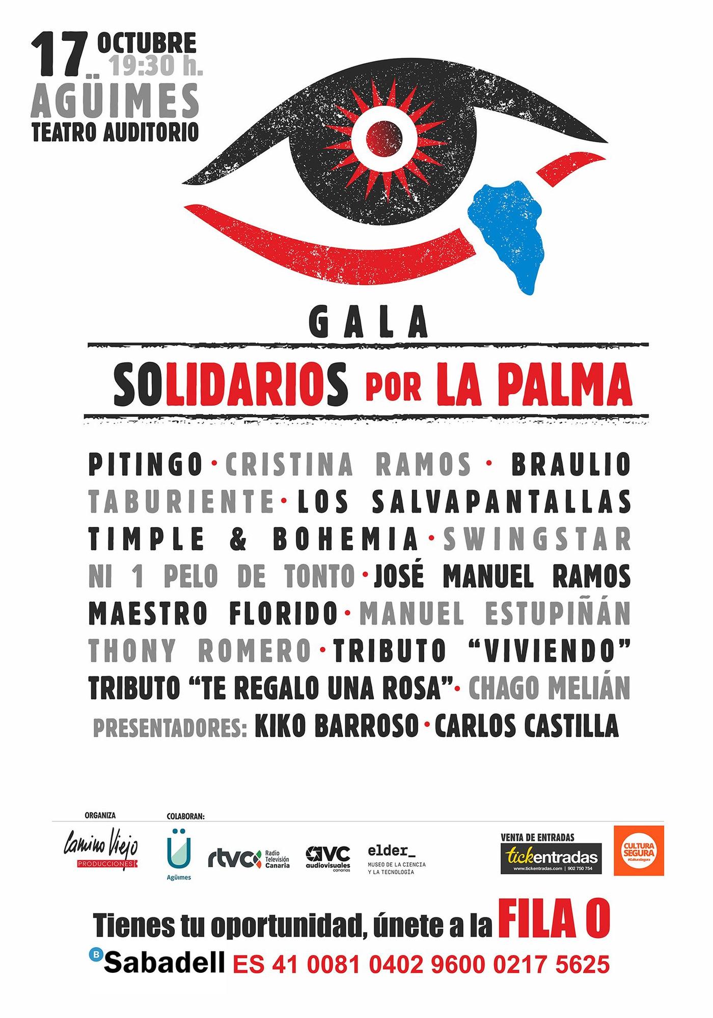 Volcán en Canarias: Braulio, SwingStar, Cristina Ramos, Los Salvapantallas,  Pitingo y Chago Melián, entre los artistas de la gala 'Solidarios por La  Palma' en Agüimes