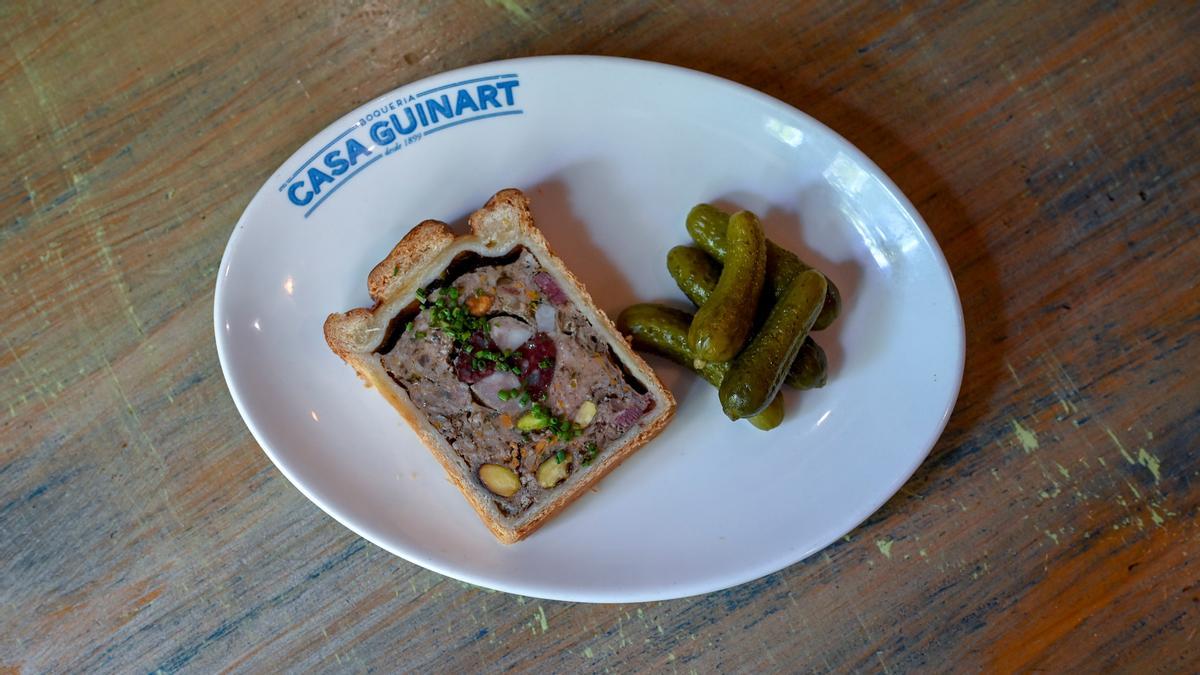 Casa Guinart: corte de 'pâté en croûte'