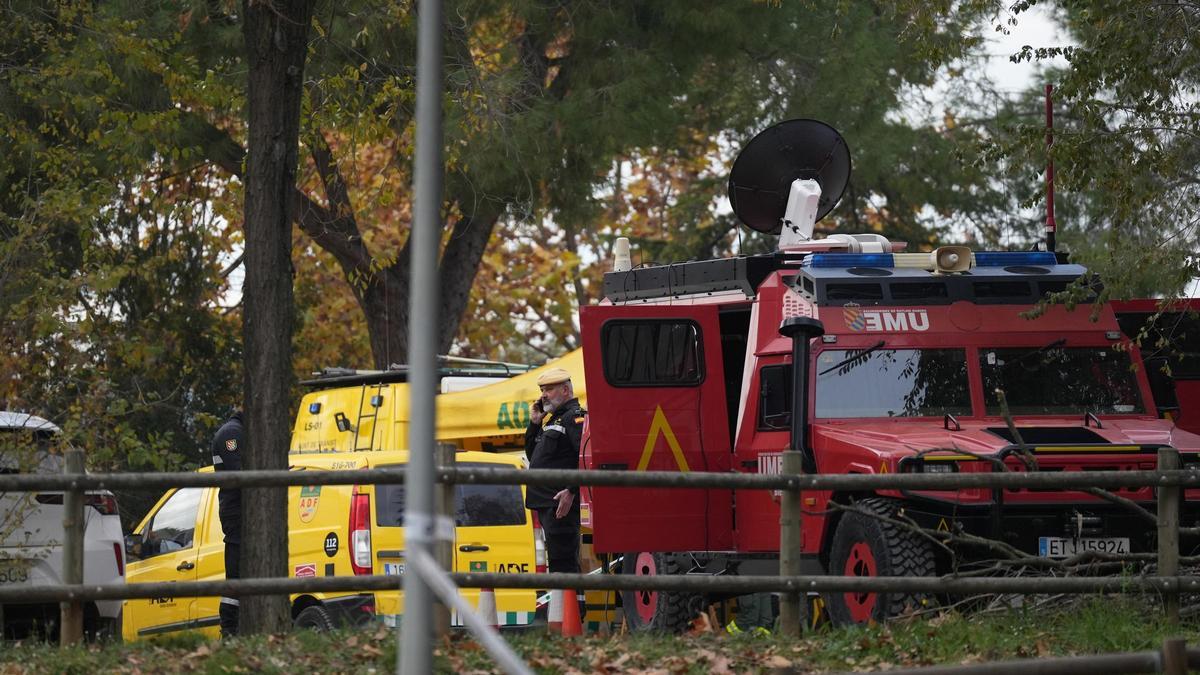 Un camión de la UME, durante la presentación de los medios de la UME para el control de la peste porcina, a 2 de diciembre de 2025, en Barcelona, Cataluña (España).