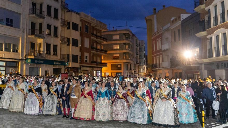 Las Falleras Mayores y presidentes de Tavernes, en la Crida del pasado sábado