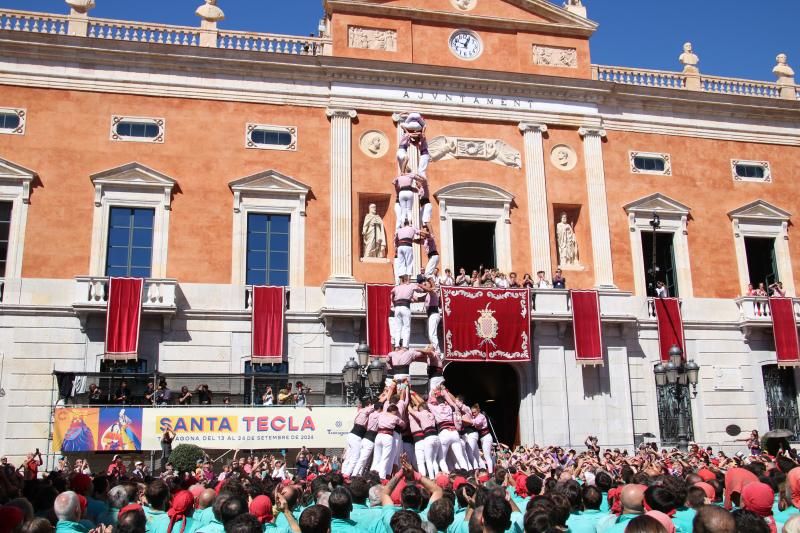 3 de 9 amb folre de los Xiquets de Tarragona, el pasado domingo en Tarragona.