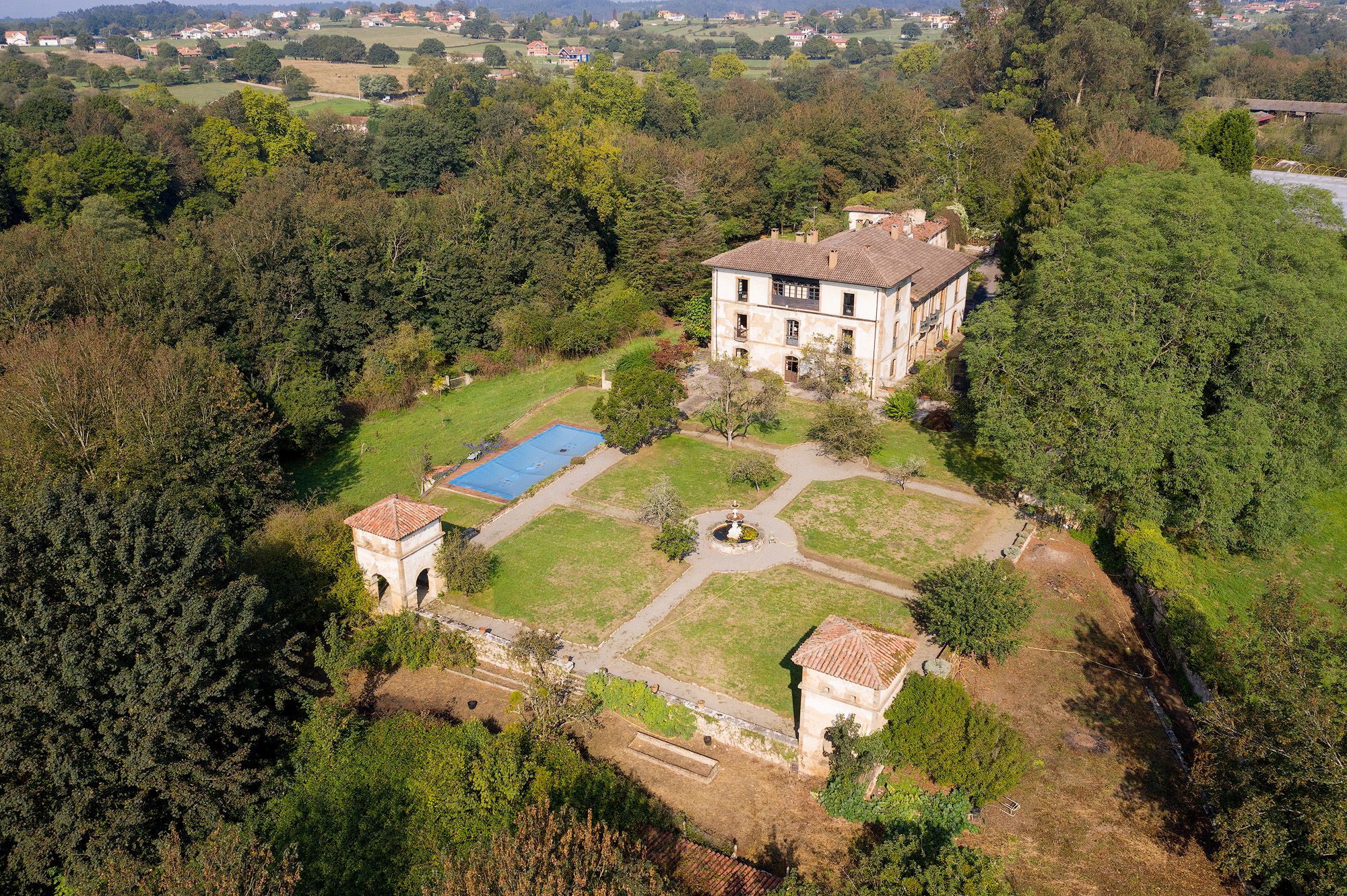 Vista aérea del palacio