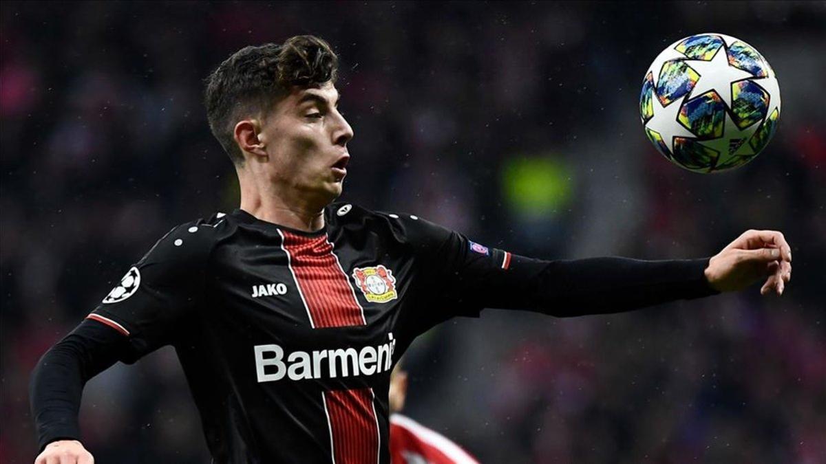 Kai Havertz en partido de Champions League.