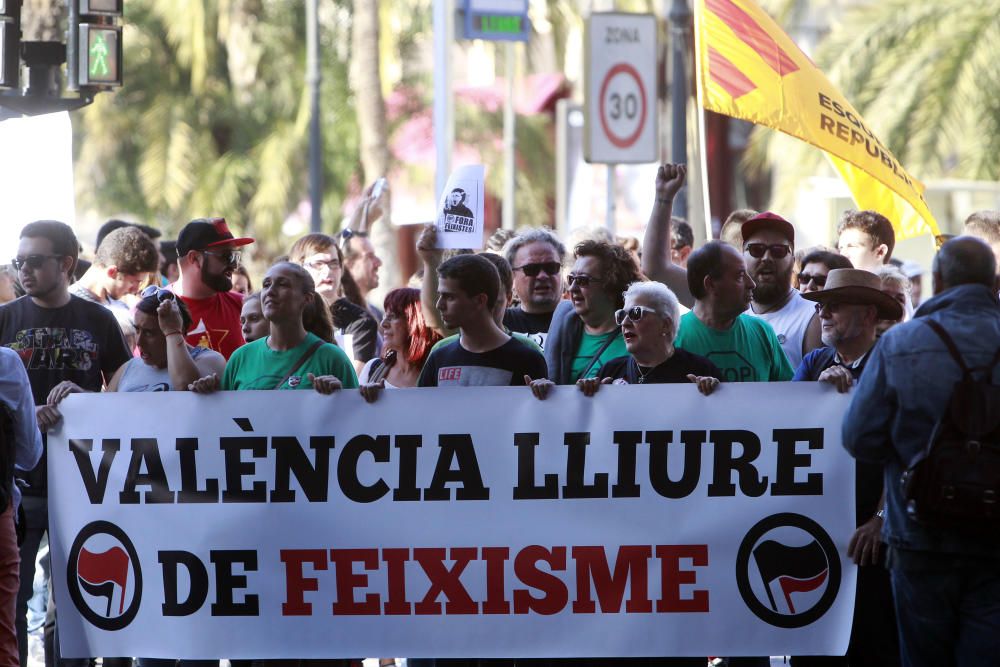 Manifestación antifascista en Valencia