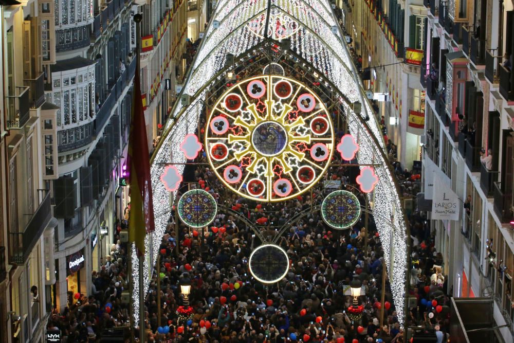 El encendido de las luces de Navidad de la calle Larios