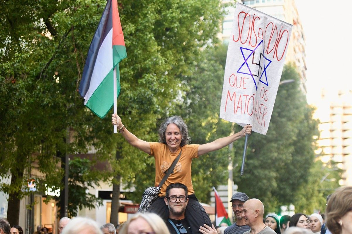 La manifestación de Murcia a favor de Gaza, en imágenes