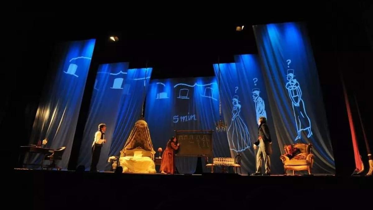 Escena de la representación de la obra teatral &quot;Ada Byron: La tejedora de números&quot;, de la Westia Producciones.