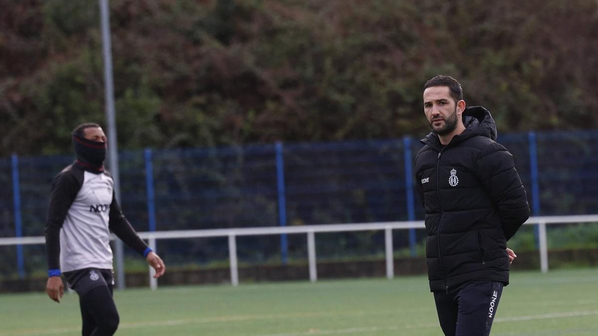 Dani Vidal, durante un entrenamieto de esta semana