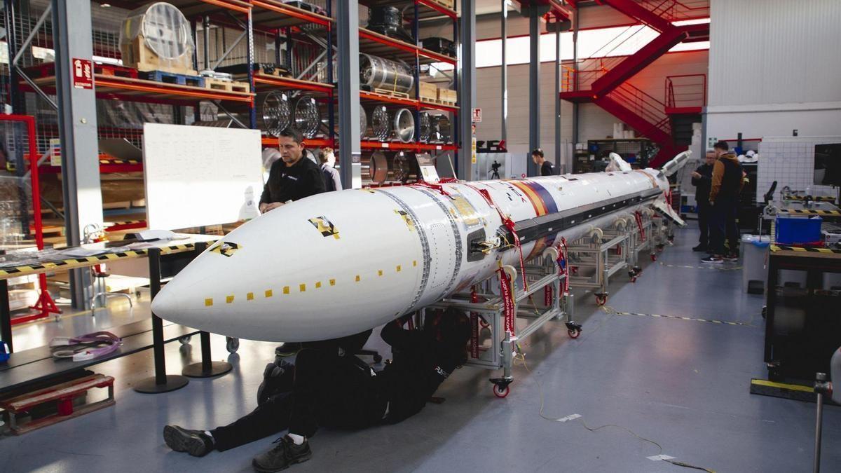 El Miura 1, el primer cohete de la ilicitana PLD Space, que  se lanzó con éxito en octubre.