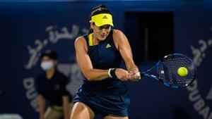 Muguruza, en acción en Dubai.