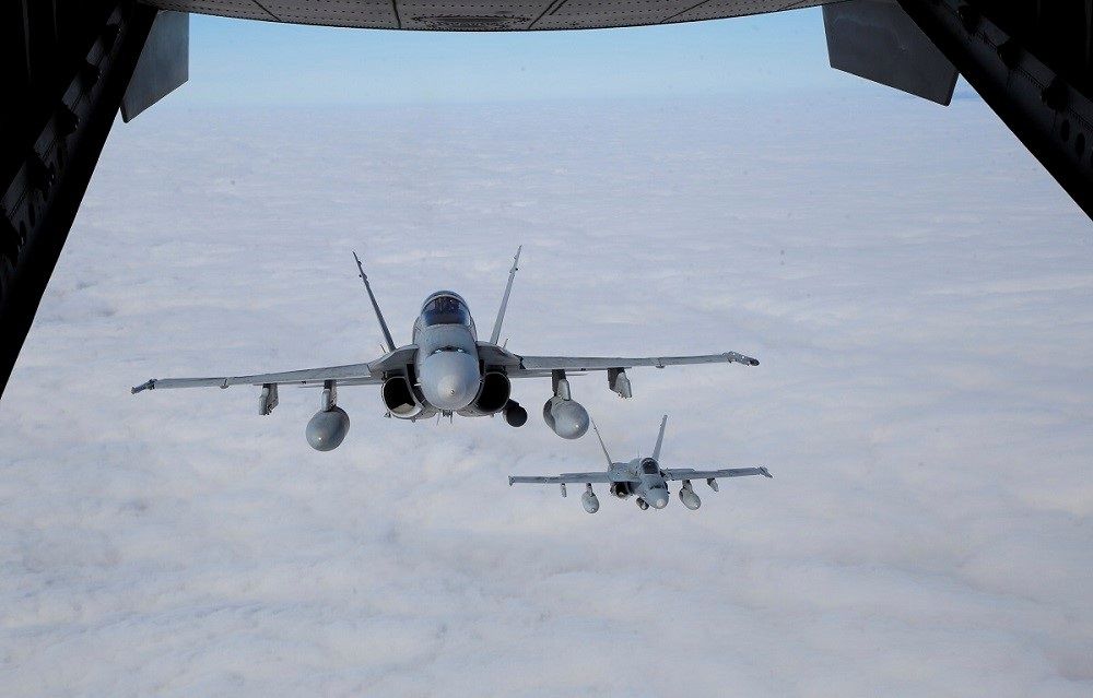 Avión de combate F-18 del Ejército del Aire