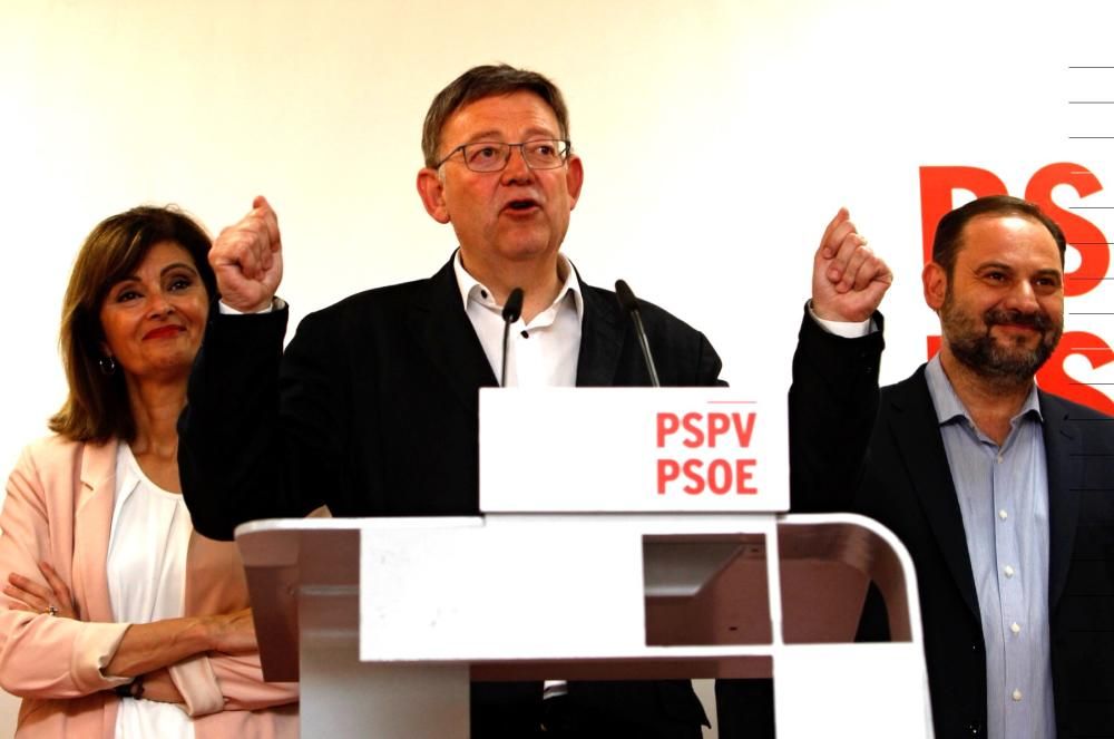 Ximo Puig en la sede del PSOE