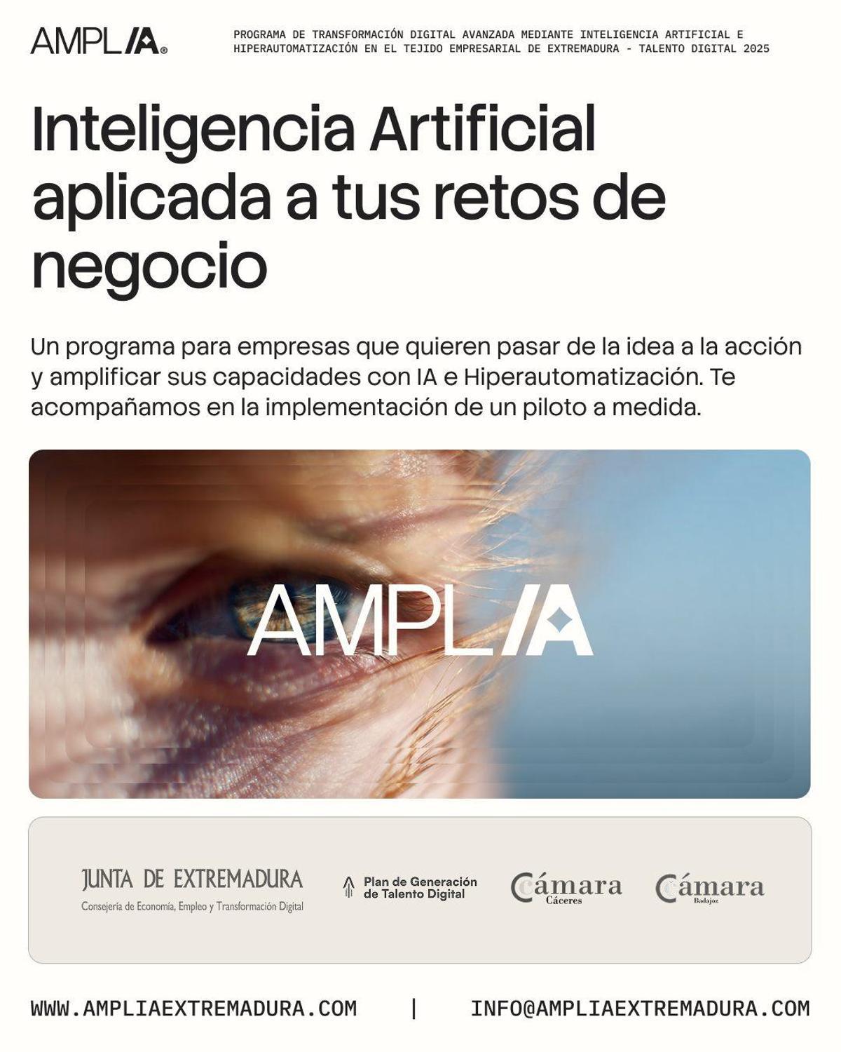 AMPLÍA, inteligencia artificial aplicada a tus retos de negocio.