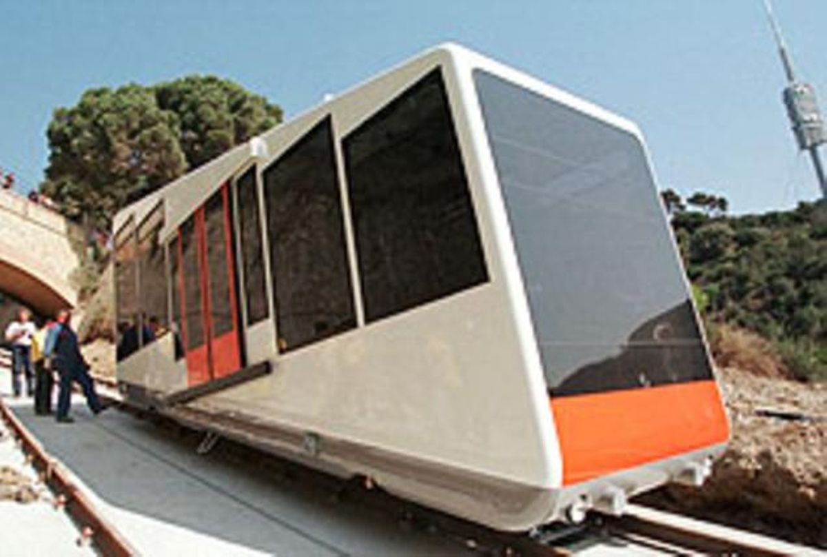 El funicular de Vallvidrera. El funicular de Vallvidrera.