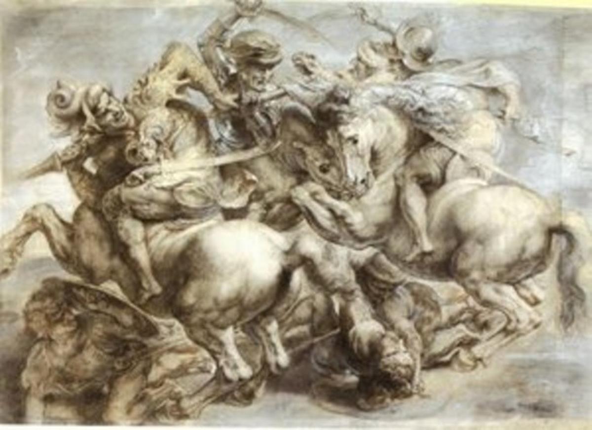 ’La batalla d’Anghiari’, en la còpia que en va fer Peter Paul Rubens el 1603. ’La batalla d’Anghiari’, en la còpia que en va fer Peter Paul Rubens el 1603.