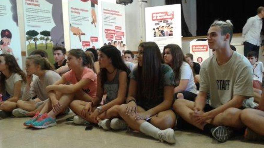 Alumnes de segon d&#039;ESO de La Salle, ahir al taller dinamitzat